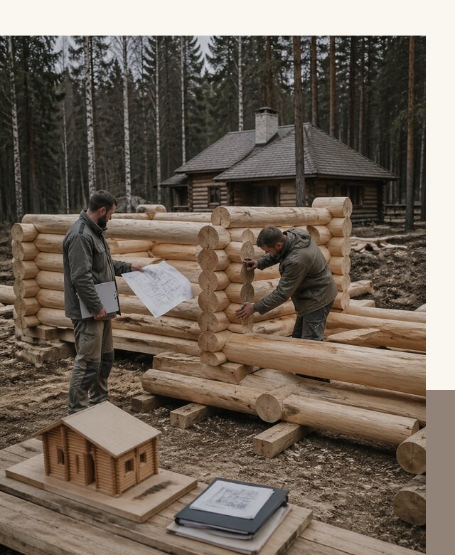 Проектирование и строительство домов из бревна в Пушкине
